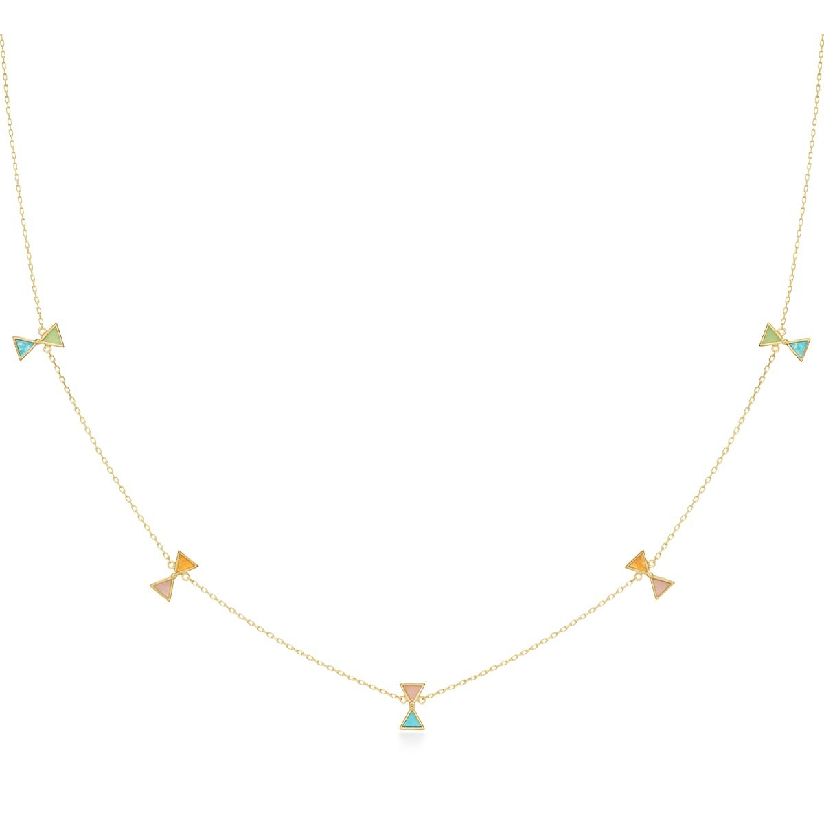 cerf-volant multi color station 项链
