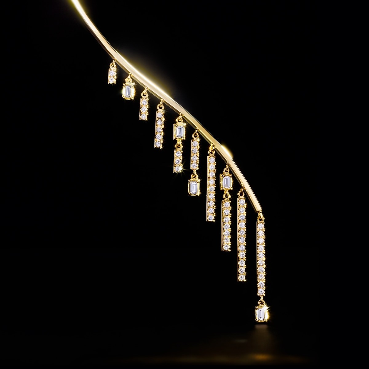 chandelier baguette grand 项链