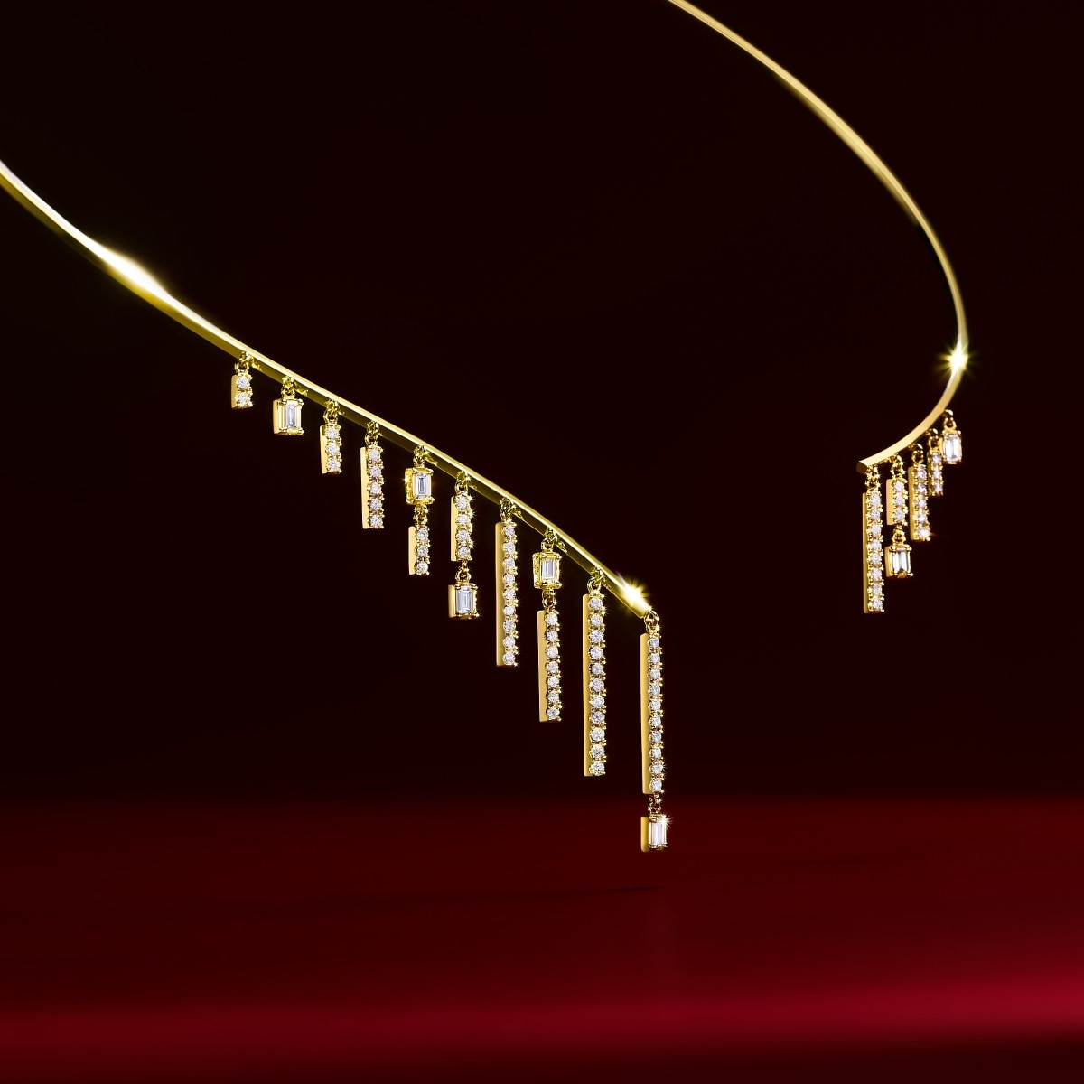 chandelier baguette grand 项链