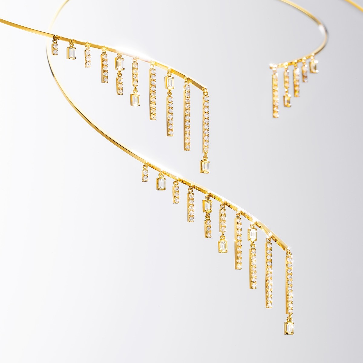 chandelier baguette grand 项链