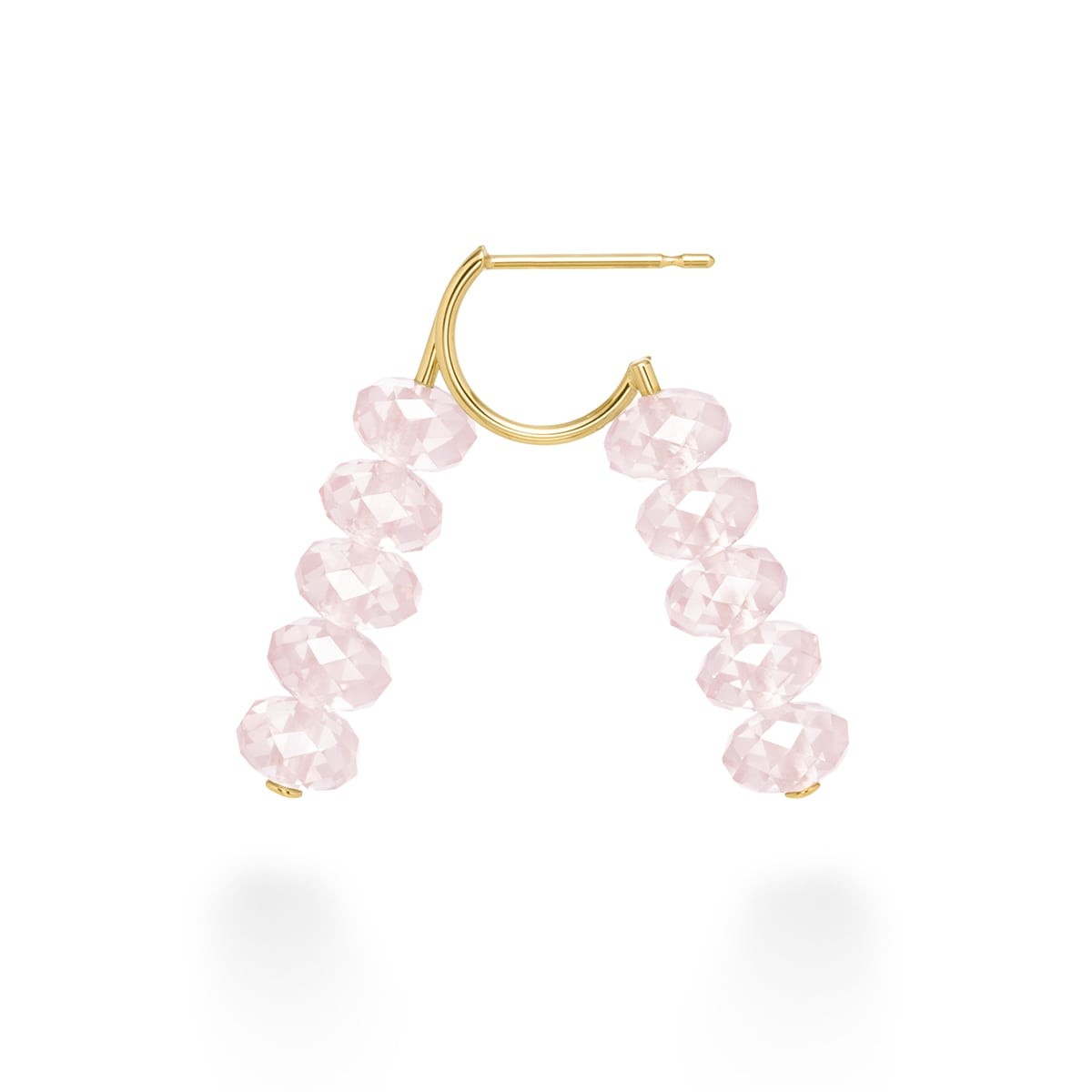 AHKAH spring sequin 耳环(蔷薇石英)