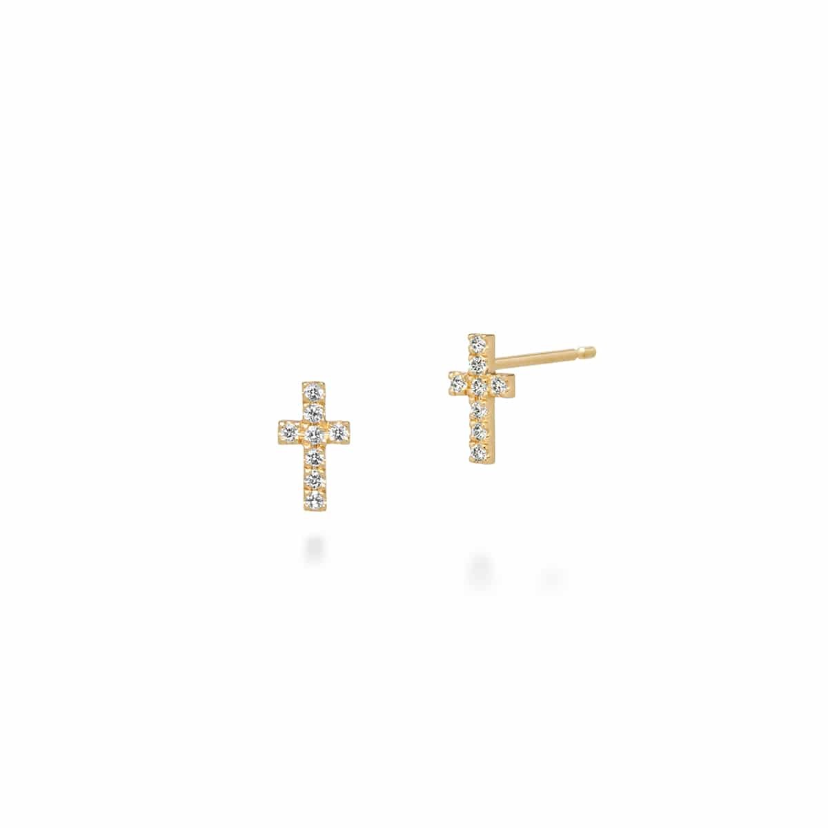 cross pavé 耳环