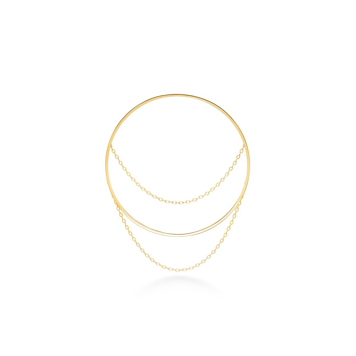 bindu chain hoop 耳环