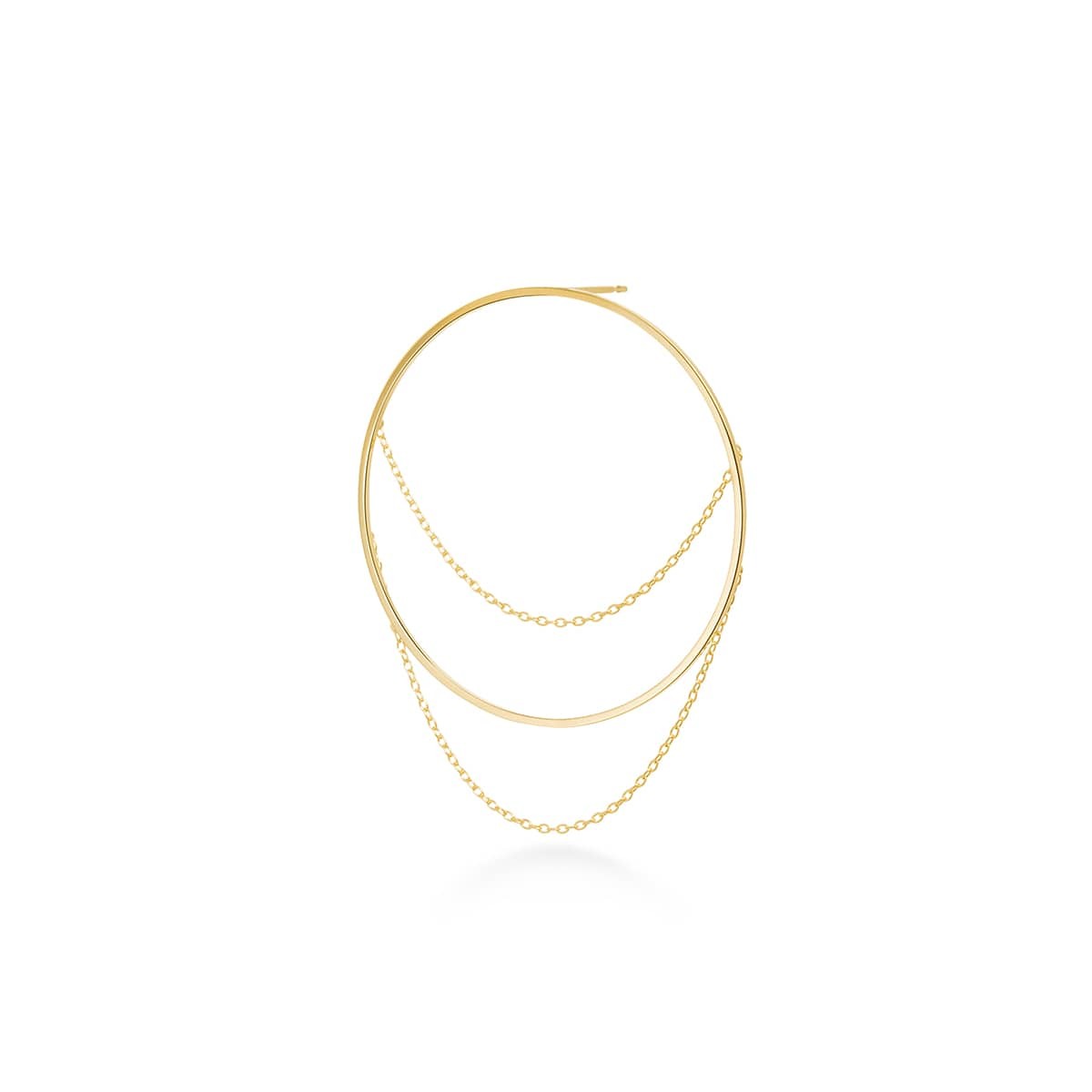 bindu chain hoop 耳环