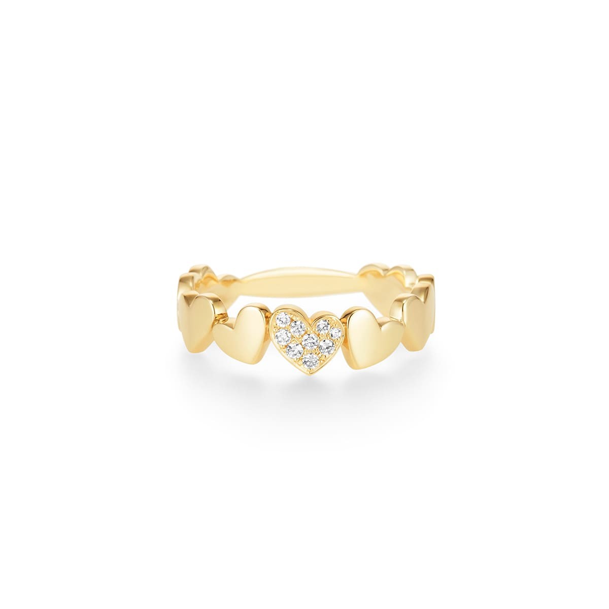 anne heart pavé midi 戒指