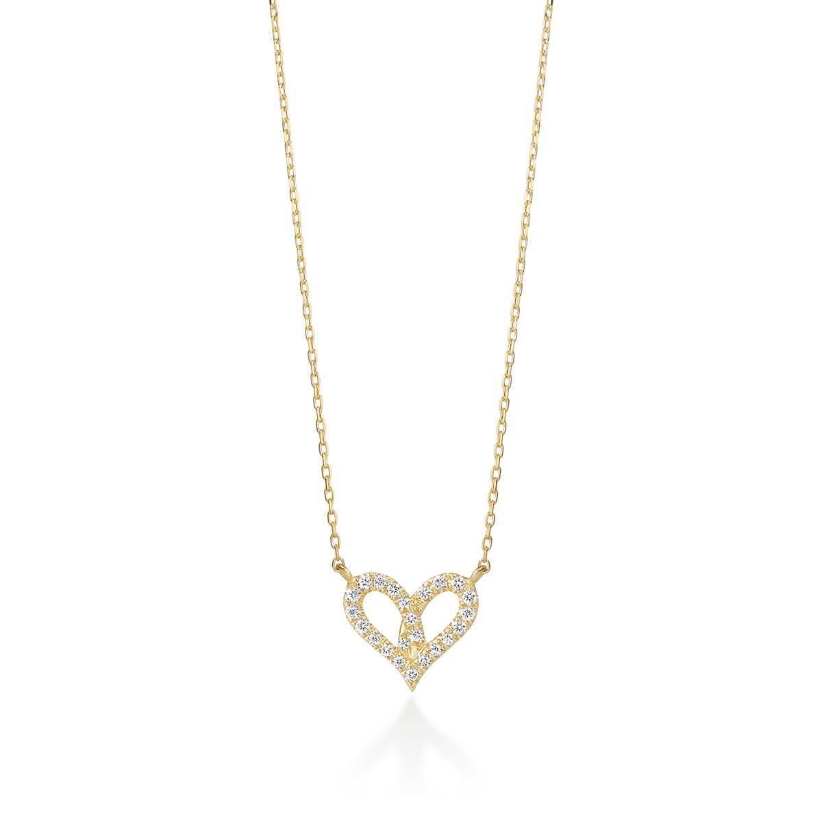 fil rouge heart 项链(全密镶)