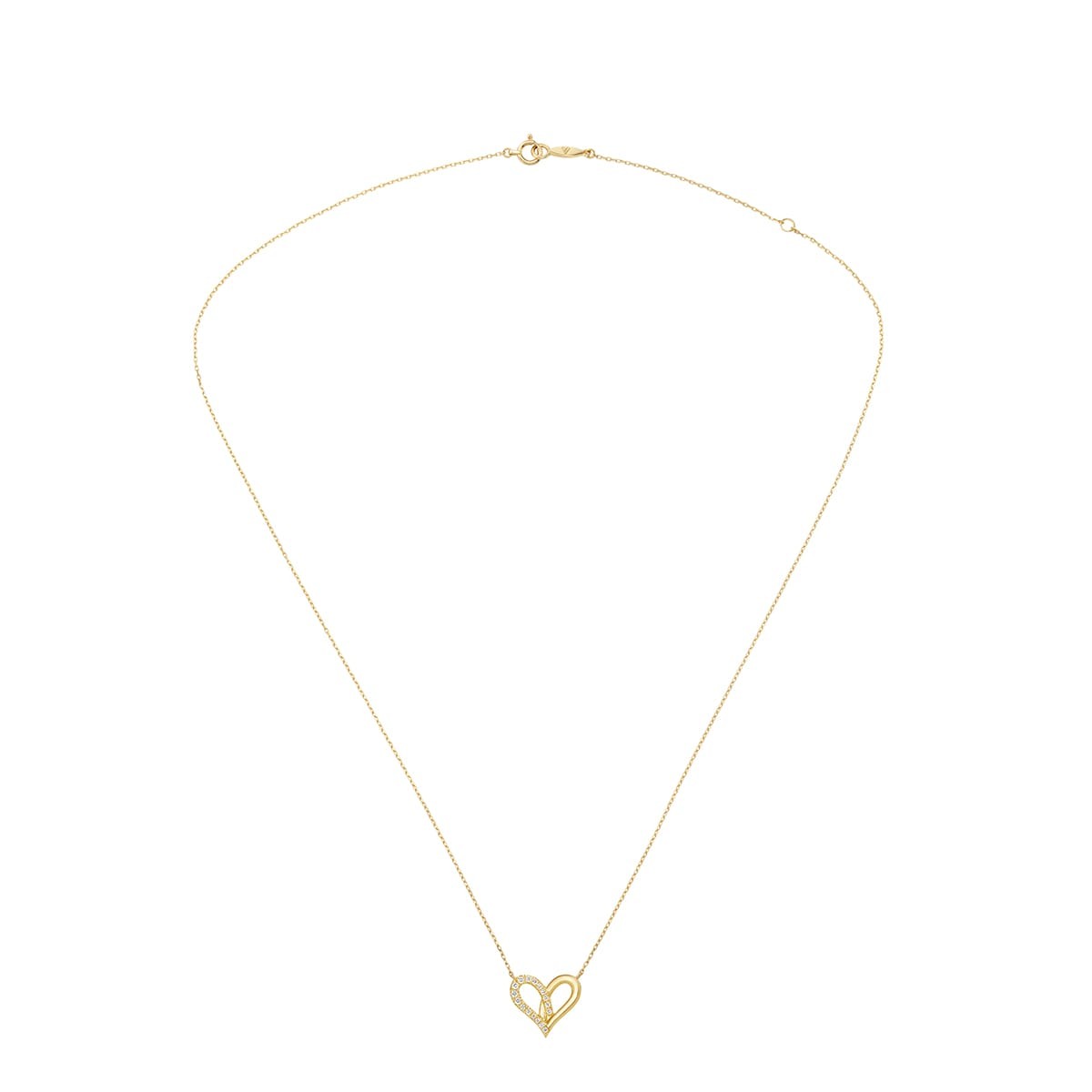 fil rouge heart midi 项链(半密镶)