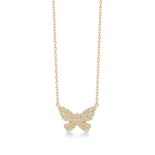 butterfly pavé midi 项链