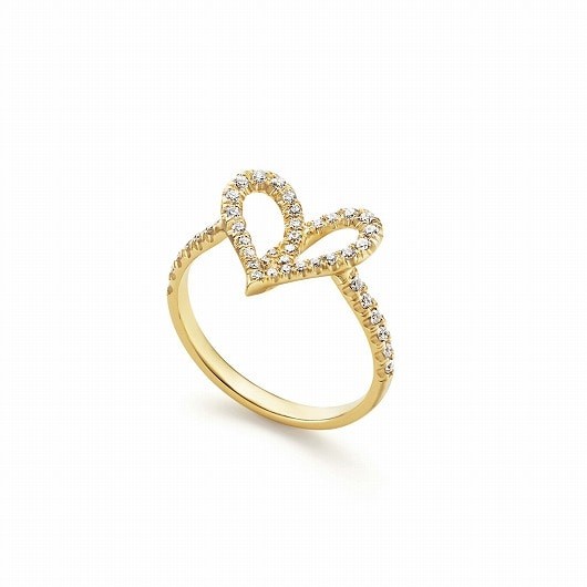 fil rouge heart midi 戒指(全密镶)