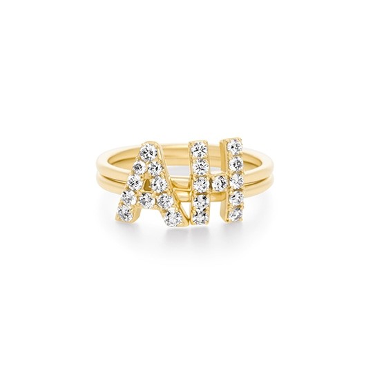 première étoile initial 戒指 H